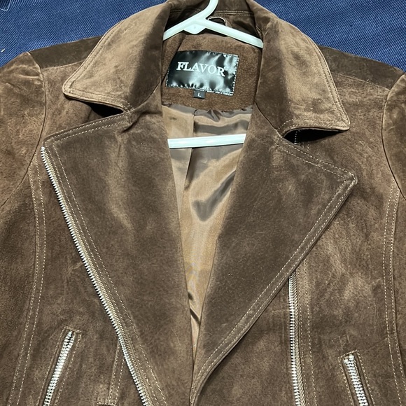 NWT Genuine Suede Moto Jacket - Picture 5 of 7